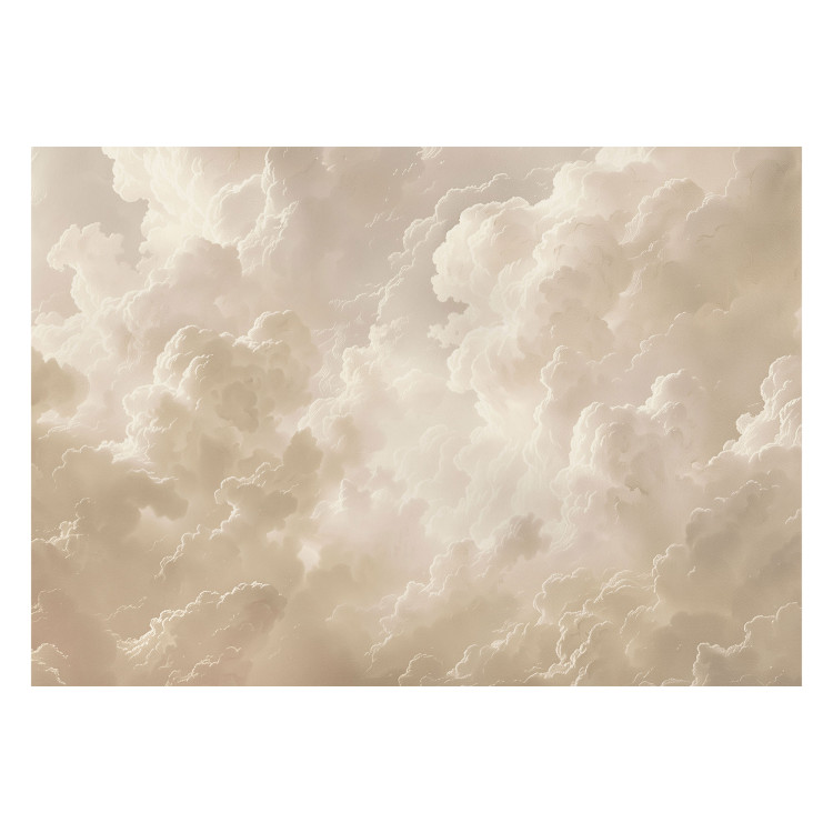 Wall Mural Beige Clouds - Sky With Clouds in Retro Sepia Tones 159917 additionalImage 1