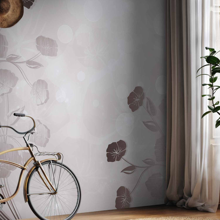Wall Mural Delicacy - abstract patterned background with painted flowers and luminosity 64317 additionalImage 7