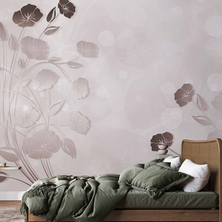 Wall Mural Delicacy - abstract patterned background with painted flowers and luminosity 64317 additionalImage 2