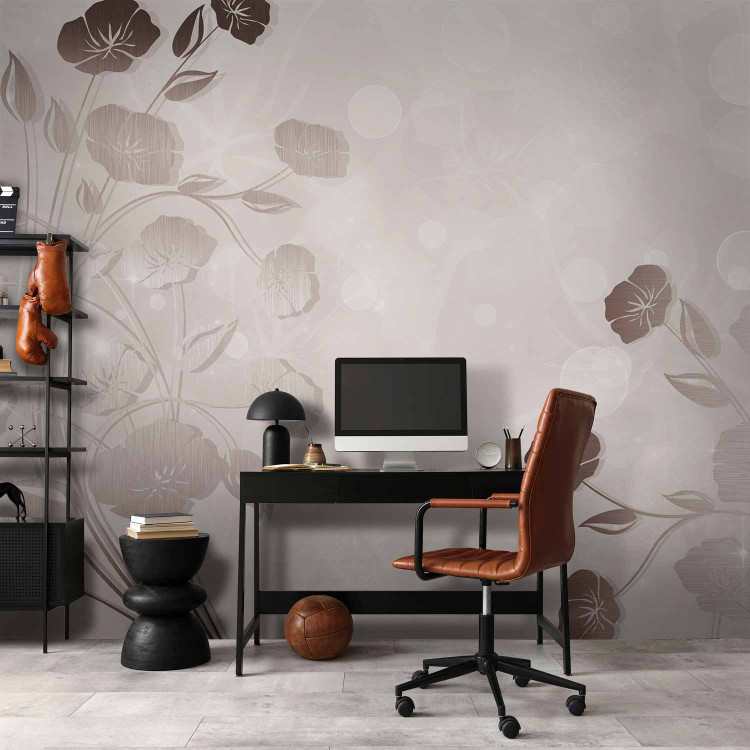 Wall Mural Delicacy - abstract patterned background with painted flowers and luminosity 64317 additionalImage 4