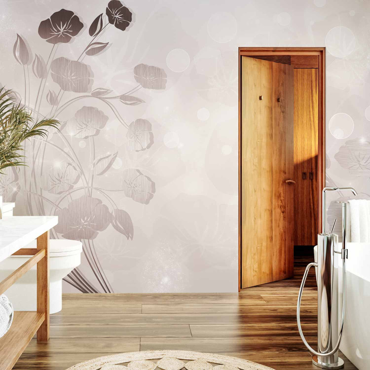 Wall Mural Delicacy - abstract patterned background with painted flowers and luminosity 64317 additionalImage 8