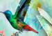 Canvas Colorful Hummingbirds (5-part) Wide Green - Romantic Birds 108027 additionalThumb 5