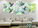 Canvas Colorful Hummingbirds (5-part) Wide Green - Romantic Birds 108027 additionalThumb 3