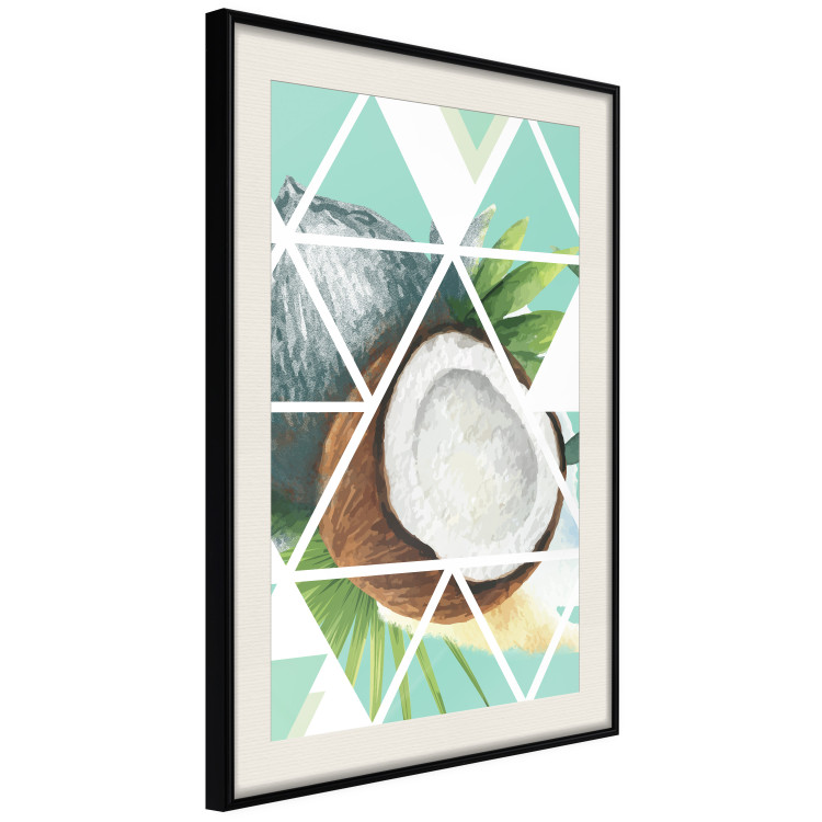 Wall Poster Coconut - abstract geometric composition with a tropical fruit 114327 additionalImage 3