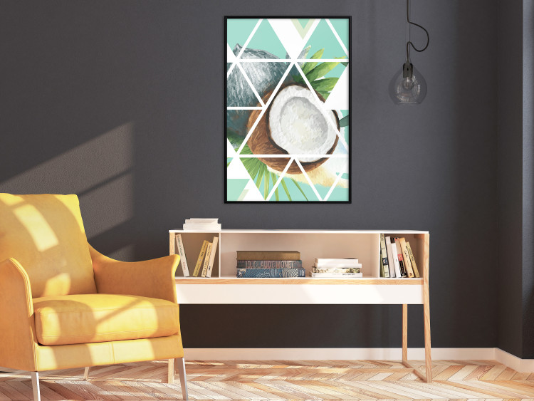 Wall Poster Coconut - abstract geometric composition with a tropical fruit 114327 additionalImage 5