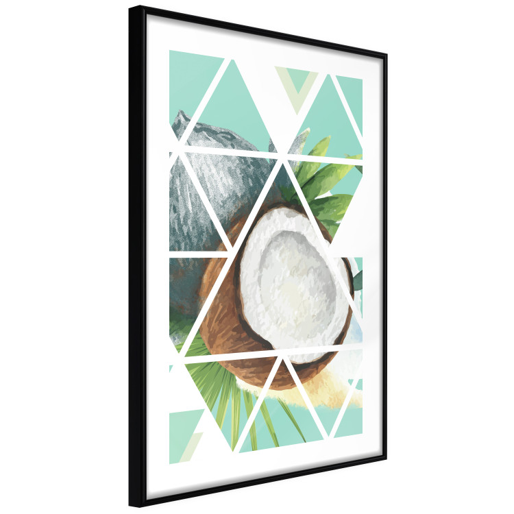 Wall Poster Coconut - abstract geometric composition with a tropical fruit 114327 additionalImage 13