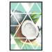 Wall Poster Coconut - abstract geometric composition with a tropical fruit 114327 additionalThumb 25