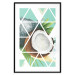 Wall Poster Coconut - abstract geometric composition with a tropical fruit 114327 additionalThumb 20