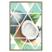 Wall Poster Coconut - abstract geometric composition with a tropical fruit 114327 additionalThumb 19