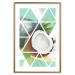 Wall Poster Coconut - abstract geometric composition with a tropical fruit 114327 additionalThumb 15