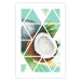Wall Poster Coconut - abstract geometric composition with a tropical fruit 114327 additionalThumb 22