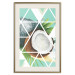 Wall Poster Coconut - abstract geometric composition with a tropical fruit 114327 additionalThumb 21