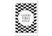 Canvas Art Print Optimist - black and white with an inscription: ''Good vibes only'' 114727