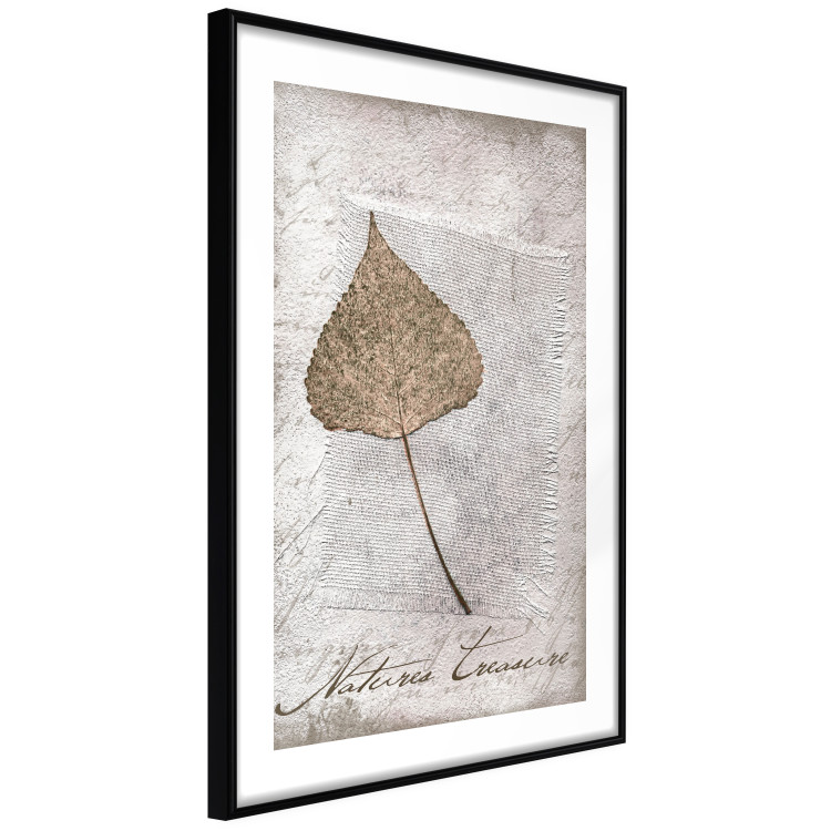 Wall Poster Nature's treasures - vintage composition with a beige leaf and texts 115027 additionalImage 11
