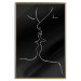 Wall Poster Gentle Kiss - romantic black and white line art with lovers 115227 additionalThumb 20