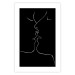 Wall Poster Gentle Kiss - romantic black and white line art with lovers 115227 additionalThumb 19