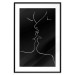 Wall Poster Gentle Kiss - romantic black and white line art with lovers 115227 additionalThumb 15