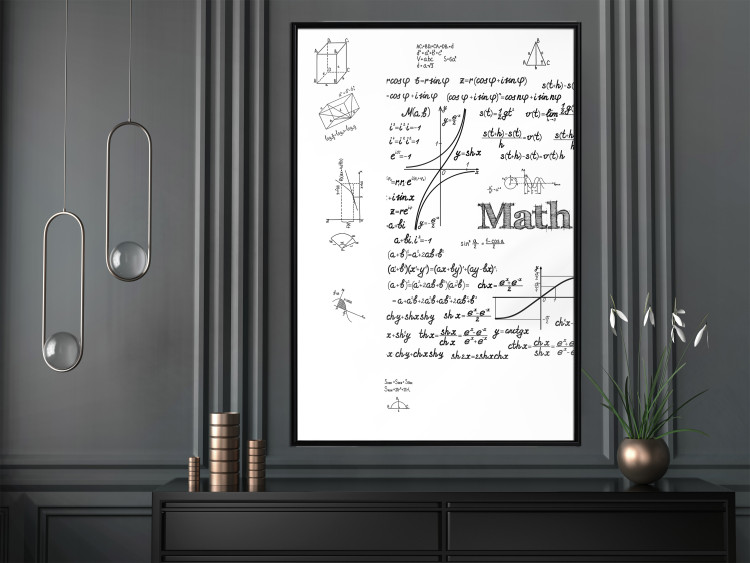 Wall Poster Mathematics - black and white mathematical equations and geometric figures 116327 additionalImage 3