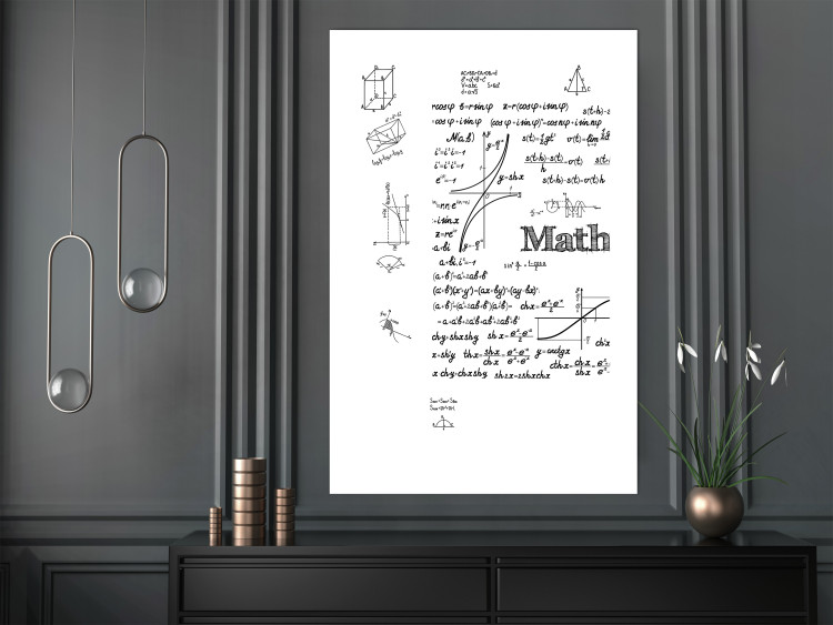 Wall Poster Mathematics - black and white mathematical equations and geometric figures 116327 additionalImage 2