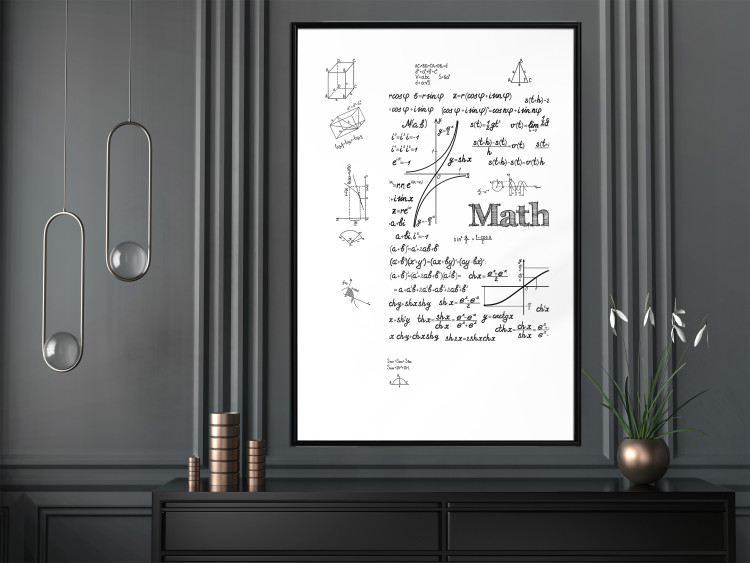Wall Poster Mathematics - black and white mathematical equations and geometric figures 116327 additionalImage 4