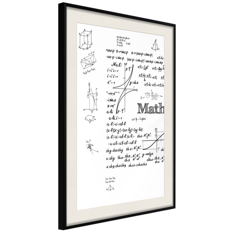 Wall Poster Mathematics - black and white mathematical equations and geometric figures 116327 additionalImage 3