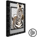 Canvas Art Print Zebra in Stripes (1-part) - Animal in Black and White Pattern 116427 additionalThumb 6