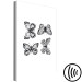 Canvas Print Butterfly family - four black and white butterflies in line art style 116927 additionalThumb 6