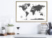 Poster Monochromatic Map - black and white world map with English text 117227 additionalThumb 13