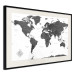 Poster Monochromatic Map - black and white world map with English text 117227 additionalThumb 3