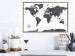 Poster Monochromatic Map - black and white world map with English text 117227 additionalThumb 7