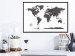 Poster Monochromatic Map - black and white world map with English text 117227 additionalThumb 6