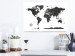 Poster Monochromatic Map - black and white world map with English text 117227 additionalThumb 4