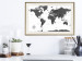 Poster Monochromatic Map - black and white world map with English text 117227 additionalThumb 21