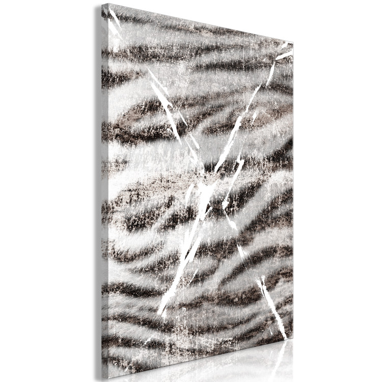 Canvas Tiger hair - animal texture detail in gray and white shades 117527 additionalImage 2