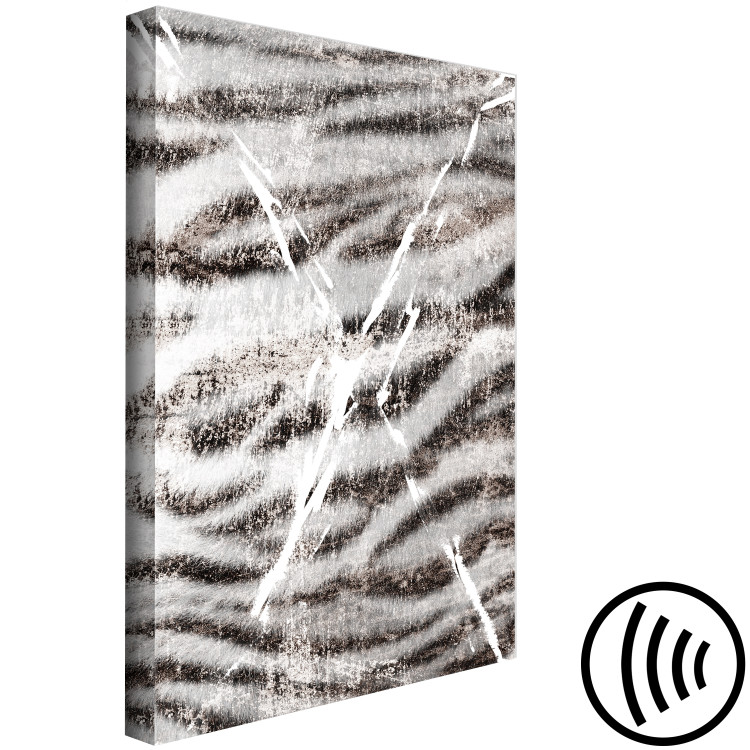 Canvas Tiger hair - animal texture detail in gray and white shades 117527 additionalImage 6