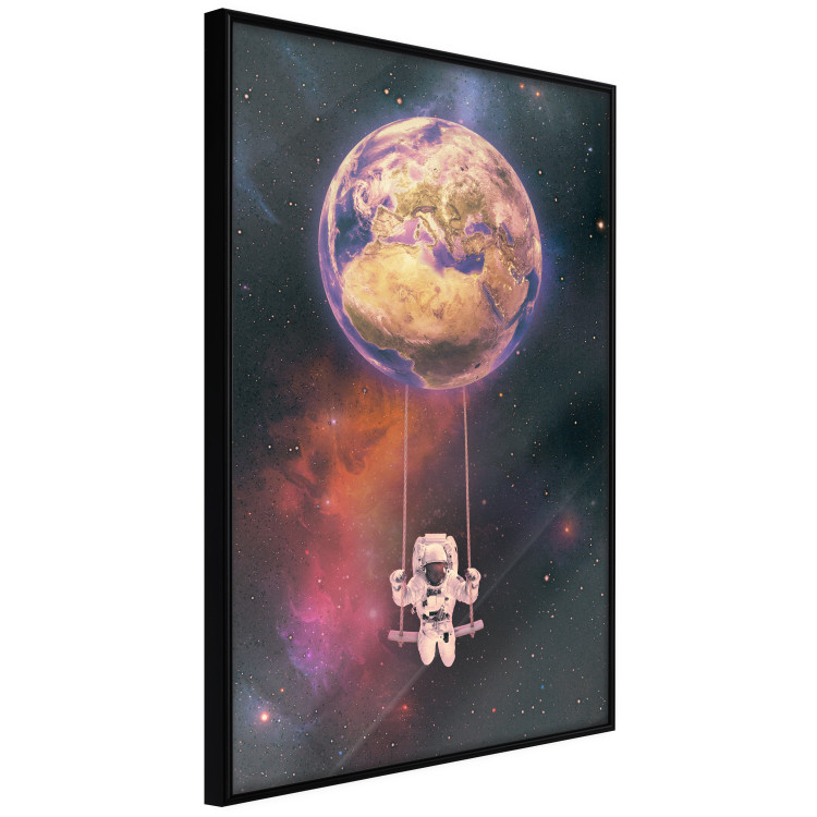 Poster Cosmic Swing - abstraction of swinging astronaut on Earth 123527 additionalImage 10