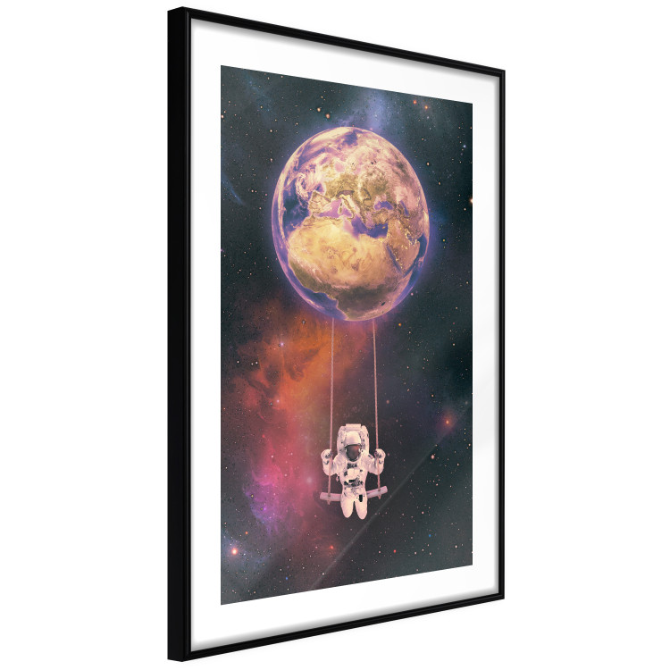 Poster Cosmic Swing - abstraction of swinging astronaut on Earth 123527 additionalImage 11