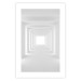 Poster Tunnel of Shadows - gray and geometric space with imitation of 3D effect 123827 additionalThumb 25