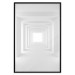 Poster Tunnel of Shadows - gray and geometric space with imitation of 3D effect 123827 additionalThumb 24