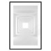 Poster Tunnel of Shadows - gray and geometric space with imitation of 3D effect 123827 additionalThumb 15