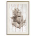 Poster Contemplative Love - stone sculpture of an angel on a wooden texture background 125227 additionalThumb 19