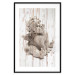 Poster Contemplative Love - stone sculpture of an angel on a wooden texture background 125227 additionalThumb 17
