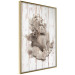 Poster Contemplative Love - stone sculpture of an angel on a wooden texture background 125227 additionalThumb 14