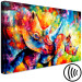 Canvas Colourful Rhinos (1 Part) Wide 127027 additionalThumb 6