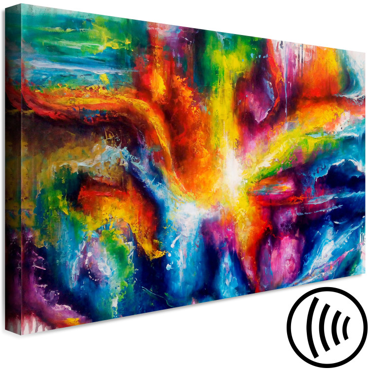 Canvas Print Ray of Light (1-part) wide - artistic multicolored abstraction 128527 additionalImage 6