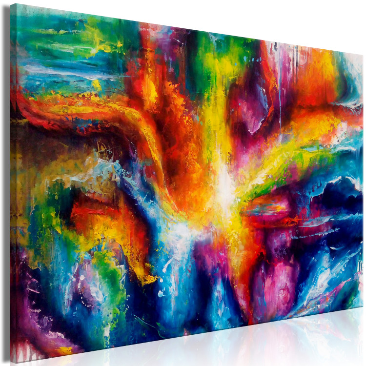 Canvas Print Ray of Light (1-part) wide - artistic multicolored abstraction 128527 additionalImage 2