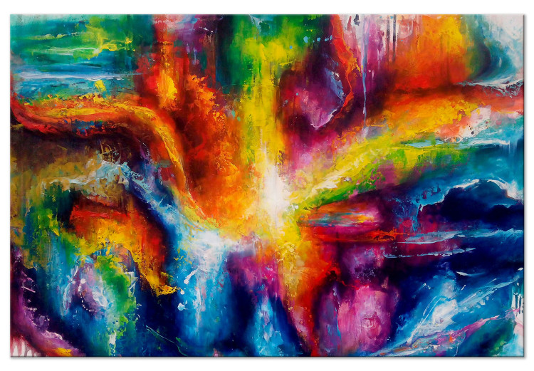 Canvas Print Ray of Light (1-part) wide - artistic multicolored abstraction 128527