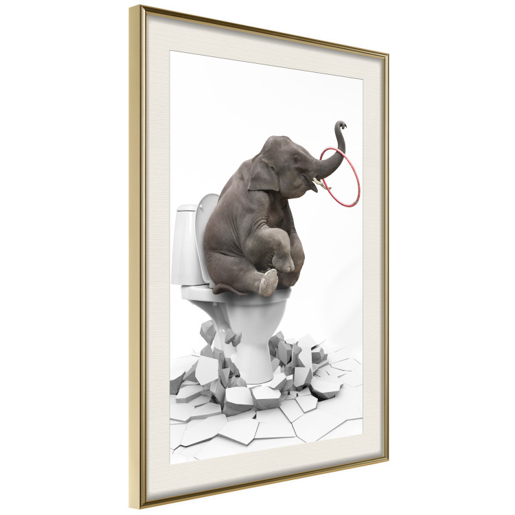 Wall Poster Full-On Fun - fantasy with an African animal on a white background 128827 additionalImage 3