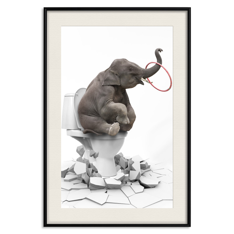 Wall Poster Full-On Fun - fantasy with an African animal on a white background 128827 additionalImage 24