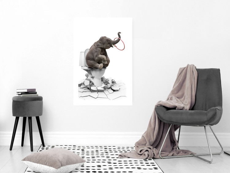 Wall Poster Full-On Fun - fantasy with an African animal on a white background 128827 additionalImage 5